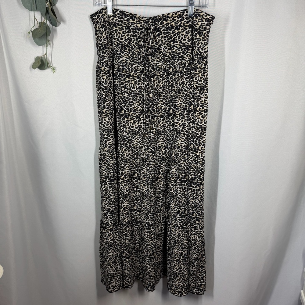 Style & Co | Cheetah Print Maxi Skirt Elastic Waistband Women's Size Large